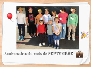 Un joyeux anniversaire pour les enfants nés en septembre et octobre.