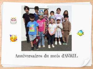 Anniversaires de mars et avril
